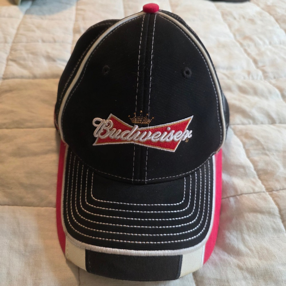 Chase Authentics Budweiser NASCAR Hat Kevin Harvick LG/XL Black Racing Cap
